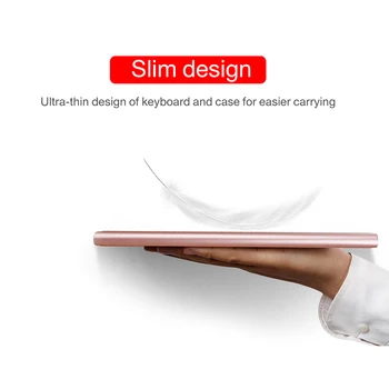 Ultra Tenké púzdro pre Samsung Galaxy Tab A7 10.4 2020 Podsvietený Bluetooth Klávesnica Pre SM-T500 SM-T505 Tablet Kožený Kryt Stojan