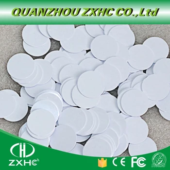 (10pcs/lot) RFID 13.56 mHz 25 mm UID Prepisovateľné Mince Blok 0 Kariet Značky Pre Kopírovanie Okrúhly Tvar PVC Materiál