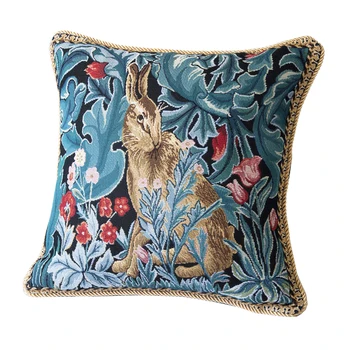 William Morris Gobelín Obliečky na Vankúš - Zajac Žakárové Väzbe bytový Textil, Dekorácie Bavlna Obojstranný Veľkosť 45x45cm