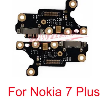 10 KS Nový USB Nabíjací Port Rada Dock Flex Kábel Pre Nokia 7 Plus 7+ USB Nabíjanie Port Pre Nokia7 Plus Opravy Náhradných Dielov