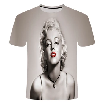 2019 Sexy Star Dievčinu Dievča Marilyn Monroe T Shirt 3D Rose/Vlajky/Ballon Funny T-shirt Pre Mužov, Ženy Bežné Tričko Oblečenie S-6XL