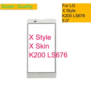 10Pcs/veľa Pre LG X štýl K200DS K6b K200 X Pokožky LS676 Dotykový Displej Predné Sklo Panel Predný Vonkajšie Sklo Objektívu LS676 LCD Sklo