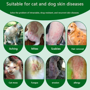 Pet Kôň Starostlivosti o Pleť Sprej 120ml Psy a Mačky Plesňové Infekcie Dermatitídy Roztoč Antipruritic Všeobecné