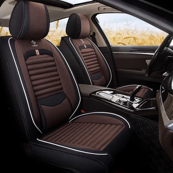 Plné Pokrytie ľanové vlákno auto kryt sedadla auto sedadlá, poťahy na BMW Mini F54 R55 označenie špecifického rizika r59 F55 R56 R60 F56 R57 R61 F57 R58 Smart fortwo