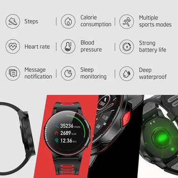L6 Smart Hodinky Vodotesné IP68 Fitness Sledovanie Tepovej frekvencie Spánku Tracker Muži Ženy celého Displeja Smartwatch Pre Android IOS