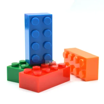 100 g/balenie Sypkých Častí 2x4 Hrubé Tehly, Stavebné Bloky, Plastové Dosky MOC Obrázok Model Zostaviť Vzdelávacie Hračky pre Deti 3001