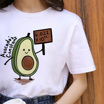 Avokádo Harajuku Vtipné Kreslené Tričká Ženy Ullzang Vegánska Malé Čerstvé T-shirts 90. rokov Grafické Tričko kórejský Štýl Top Tees Žena