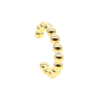 925 strieborný Clip-on Náušnice Č Prebodol Non-piercing Earcuff Ucho Klip Náušnice minimalistický roztomilý Zlatá farba 3pc drop shipping