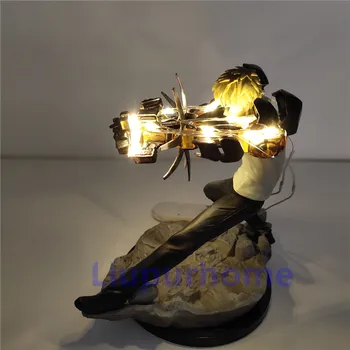 Jeden Úder Muž Lampara Led Lampa Hračky Genos Delá Anime DIY Nočné Svetlo Bábika 3D Genos Obrázok Osvetlenie Model Darček LED Stolná Lampa