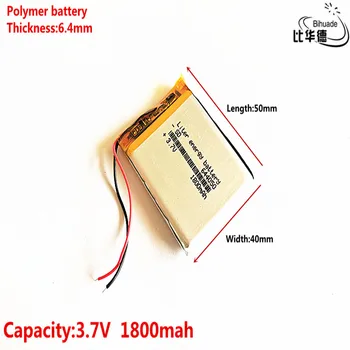 Liter energie batérie Dobré Qulity 3,7 V,1800mAH 644050 Polymer lithium ion / Li-ion batéria pre tablet pc BANKA,GPS,mp3,mp4