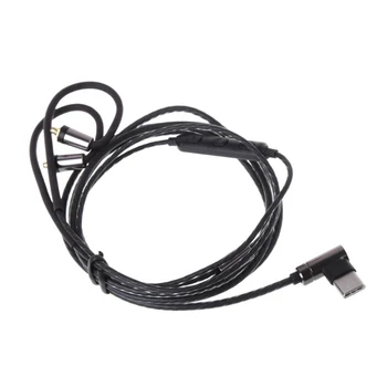 USB Typu C Aux 3,5 mm MMCX Náhradný Kábel Predlžovací Kábel pre Shure SE215 SE315 SE425 SE535 SE846 Slúchadlá