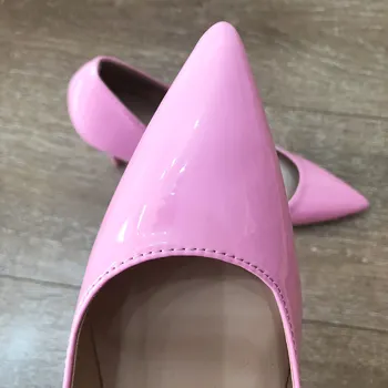 Veowalk Pevné Candy Pink Ženy Formálne Bodce Vysoké Podpätky Ukázal Prst Slip Na Čerpadlá Elegantné Dámy Veľmi Vysoká Šaty Topánky