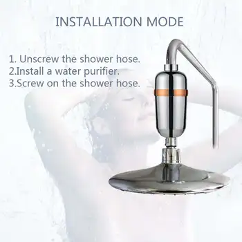 Nová Kúpeľňa so sprchovým Kútom Filter Vody na Kúpanie Filter Čistička Vôd Zdravie Zmäkčovača Chlóru Odstránenie Vody Čistička