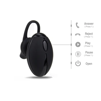 Mini Bezdrôtové Bluetooth Slúchadlá in-ear Slúchadiel do uší Jedného Headsetu Bluetooth Slúchadlo S Mikrofónom Pre iPhone Xiao Telefón