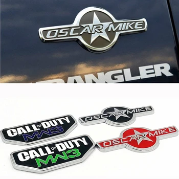 Pre Jeep OSC Call of Duty Grand Cherokee Kompas Slobody Renegade Wrangler jl tj jl yj Chrome Nálepky Strane Chvosta Odznak Dekorácie