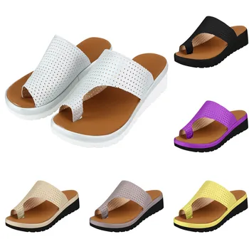 SAGACE Žien platformu papuče klzké prst letné beach obuv módne retro dámy hrubé dno prst papuče nový záznam 2020