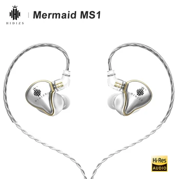 Hidizs Morská víla MS1 HiFi Audio Patentovaný Dynamické Membrána In-Ear slúchadlá Monitor IEM s Odnímateľný Kábel 2Pin 0.78 mm Konektor
