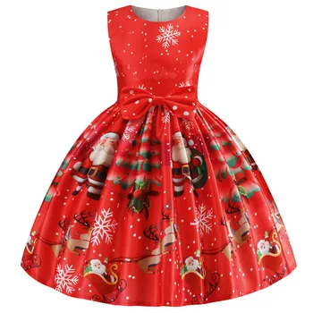 Baby Dievčatá Vianočné Šaty, Kostým Princezná Dievča Nový Rok Party Šaty Deti Deti Oblečenie Infantil Vestidos Červené Oblečenie