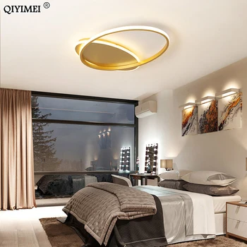 Moderné Zlato LED Luster Svetlá Pre Obývacia Spálňa Jedáleň študovňa Stmievateľné Diaľkové Ovládanie Osvetlenia Listry AC85-260V