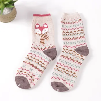 OLN 36-46 Klasické Bavlnené Ponožky pre Ženy Roztomilý Zvierat Ponožky Mačka kórejský Ponožky Chaussette Femme 1 páry 008