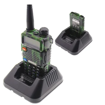 BaoFeng UV-5R walkie talkie Camo Baofeng Ham Rádio VHF UHF 136-174Mhz & 400-520Mhz 128CH 1800mAh 5W Rádio Communicator