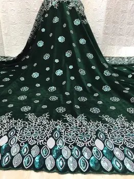Fialová Afriky Nežnej Čipky Textílie S Flitrami Nigérijský francúzsky kamene Čipky Tkaniny 2020 Vysokej Kvality Sequined Pre Svadobné Šaty