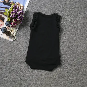 Dieťa Dievčatko Black Romper Dieťa Spáč Pyžamo Jumpsuit jednodielne Detské Oblečenie Novorodenca Dievča Nosenie Bábätka Remienky