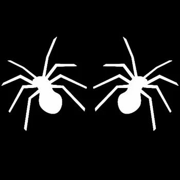 Cool Jed Živočíšneho Spider Auto Nálepku Krytu Poškriabaniu Odtlačkový Pvc Kotúča, ktorý Je Vhodný pre Rôzne Modely Čierna/biela, 15 cm*13 cm