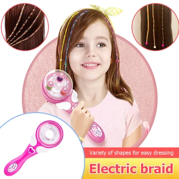 Deti detský Chiristmas Kreatívny Darček Dievča Rainbow Vlasy DIY Príslušenstvo Magic Weaver Braider Elektrické Vrkoč Stroj