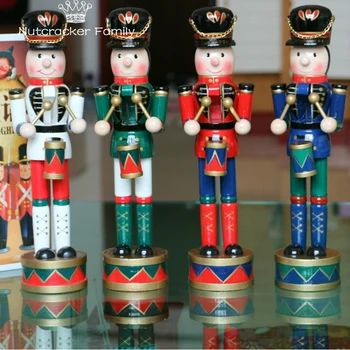 HT042-2 baletu luskáčik hračka 30 cm štyroch farieb bubny maľované bábkové baletu luskáčik vojakov ozdoby narodeniny, Vianočné darčeky
