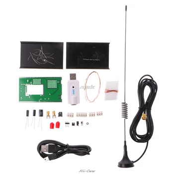 DIY Kit 100KHz-1,7 GHz UV HF FM AM RTL-SDR USB Tuner Prijímač RTL2832U+R820T2