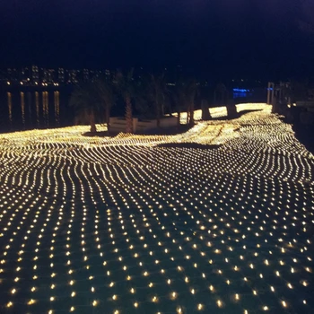 3 M*2 M Vianočné LED Čistý osvetlenie Nádvoria Nepremokavé Blikajúce String Svetlá Girlandy Dekoratívne Osvetlenie Vonkajšie Led Rozprávkových Svetiel