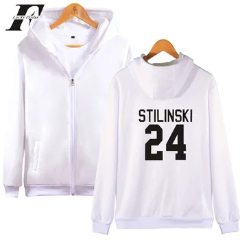 Stilinski 24 Teen Wolf módne hip hop zips muži ženy hoodies bunda bežné zips unisex dlhým rukávom s kapucňou mikiny topy