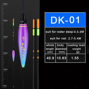 Funhe Elektronické Rybárske Float Vynikajúci Vizuálny LED Svietiace Plaváky Vysoký Jas Rybárske Bobbers Vysoko Citlivá Noc Float