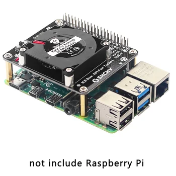 Raspberry Pi Turbo Ventilátor ĽAD na Chladenie Expanstion Doska s LED Svetlo pre Raspberry Pi 4 Model B/3B+/3B