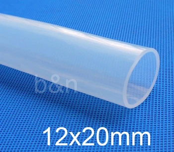 12 mm ID 20 mm OD Transparentné pre potravinársky Lekárske Použitie FDA Silikónové Gumy Flexibilné Rúry / Hadice kremíka hadice
