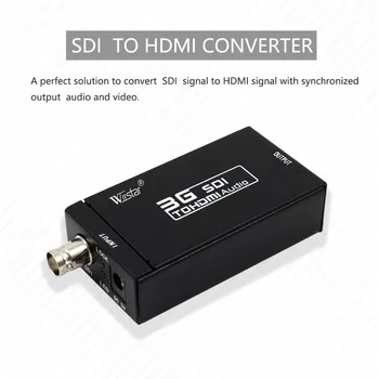 WIISTAR SDI HD-SDI 3G-SDI na HDMI 720p/1080p Adaptér Video Converter so zabudovaným Audio