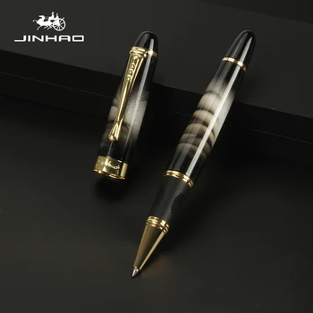 Jinhao Luxusné X450 caneta rollerball Kovové Zlato Príslušenstvo Loptu Gélové Pero Rollerball Pero Office kancelárske potreby Podpis Perá pluma