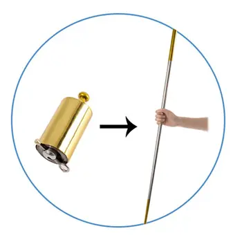 Prenosné 1,5 m Profesionálny Trik Prop Elastická Rozšíriteľný Stick Kovové Čarovná Palička Kúzelník Rekvizity Stick Zlaté Cudgel