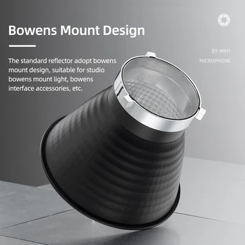 18 cm Bowens Mount Vysokej Osvetlenie Štandardný Reflektor Tienidlo Kryt pre Godox SL-60W SL-150W SL-200W MS200 MS300 SK400II AD600