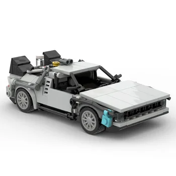 BuildMoc Techniku, Auto Delorean DMC Späť do Budúcnosti Stroj Času Supercar Stavebné kamene, Tehly Technic Super Športové Auto Hračky