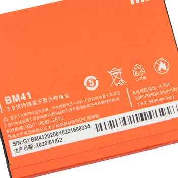 Originálne Náhradné Batérie Pre Xiao Mi Redmi 1S Redmi 2 2A BM41 Originálne Batérie Telefónu BM40 BM44 2050mAh