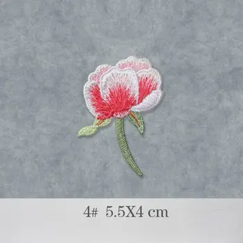 5 ks/set Ružový Kvet Magnólie Nášivka Vyšívané Šiť na Kvet Patch Pre Oblečenie Taška Nálepky Diy Plavidlá, Domáce Dekorácie Opravy