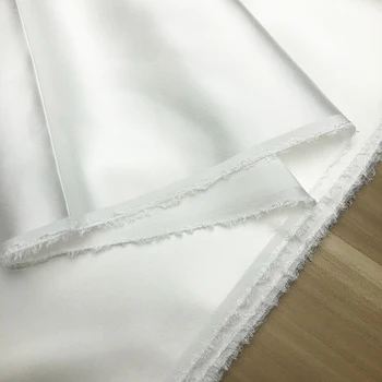 Skutočné Hodváb 22 MM Off White Spandex Saténové, Hodvábne Šaty Textílie Šitie Príslušenstvo Stretch Tkaniny pre Šitie Odevov podľa Meter