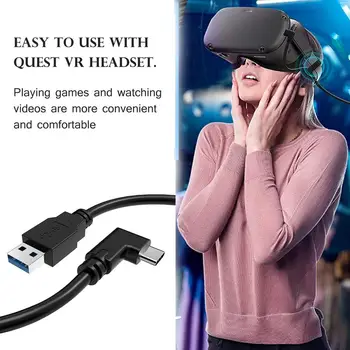 5M vysokorýchlostné USB 3.0 Typ C Dátový Kábel Pre Oculus Quest 2 Odkaz VR Headset Rýchle Nabíjanie USB-A-Typ-C Kábel VR Príslušenstvo