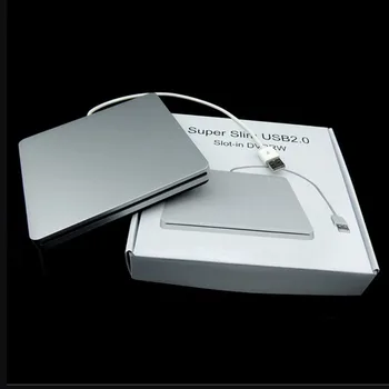 DVD-RW Notebooku Externú Napaľovačku diskov DVD Disky, Box USB 2.0 Krytu Prípade Sacie Super Slim USB 2.0 Slot DVD Portatil Disk blu ray