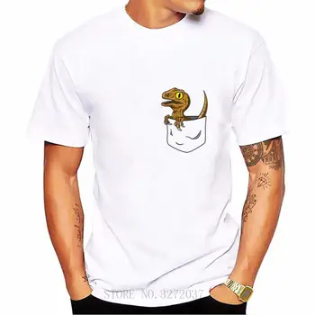 Vrecko Raptor Mužov Jurský Park bežné Tričko 2019 Unikátny Módny bavlna, krátky rukáv t košele streetwear muž t-shirt