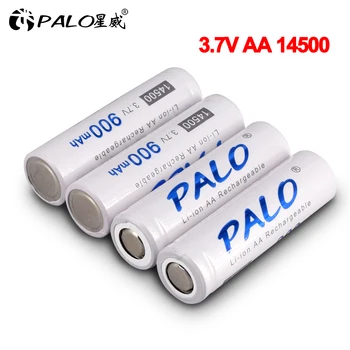 Palo 2-20pcs 900mah 3,7 V 14500 AA lítiová nabíjateľná batéria 14500 batéria li-ion batérie pre Baterku Svetlomety Hračka Myš