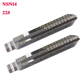 NSN14 tlačidlo čepeľ 22# Vyryté Line Kľúč Rozsahu Strihanie Zuby Prázdne univerzálneho Kľúča Vozidla Čepeľ
