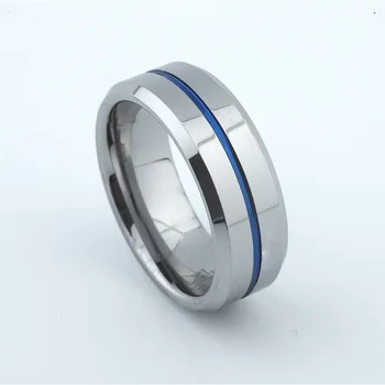 8 MM Modrá Karbid Volfrámu snubné prstene pre mužov a ženy prst šperky mužské páry manželstvo výročie Aliancií darček